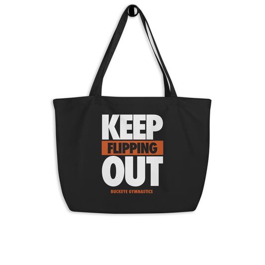Keep Flipping Out - Large organic tote bag