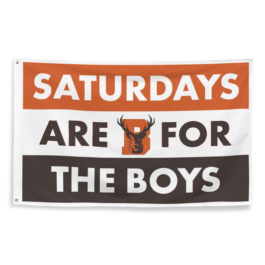 Saturdays are for the Boys - Custom Flag