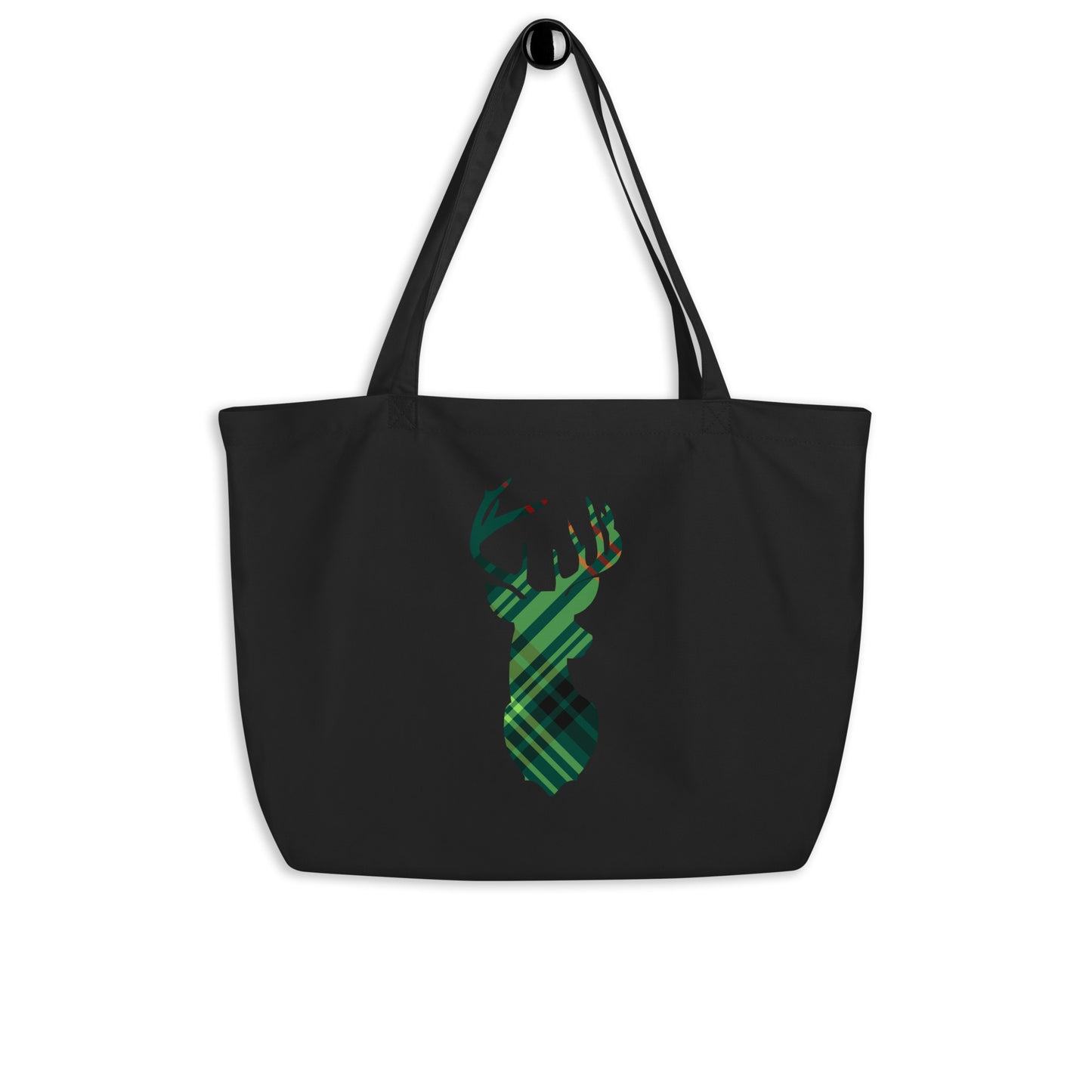Holiday Green Buck - Large organic tote bag
