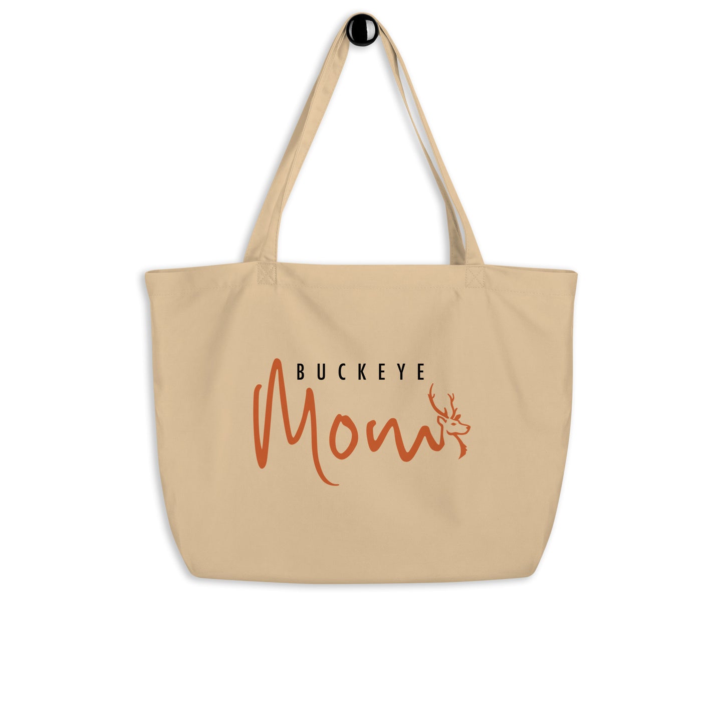 Buckeye Mom - Large organic tote bag