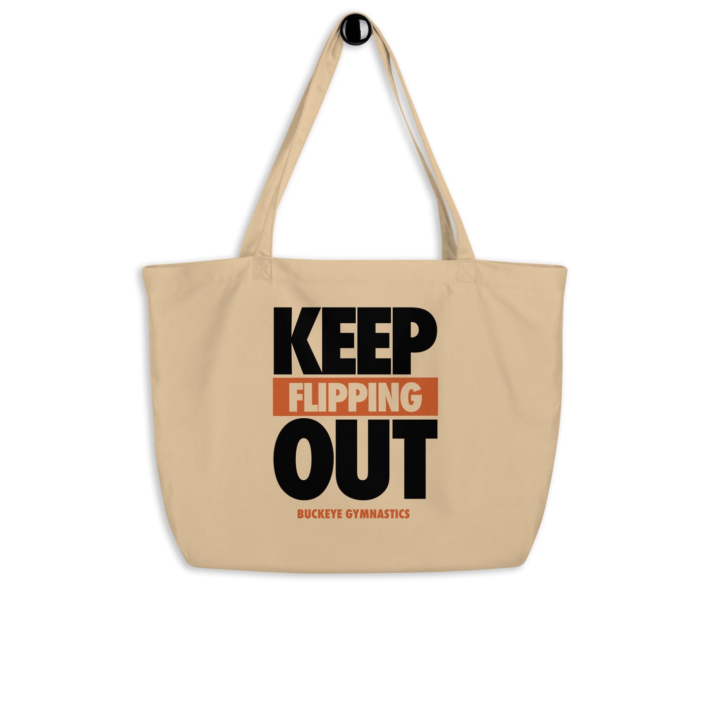 Keep Flipping Out - Large organic tote bag