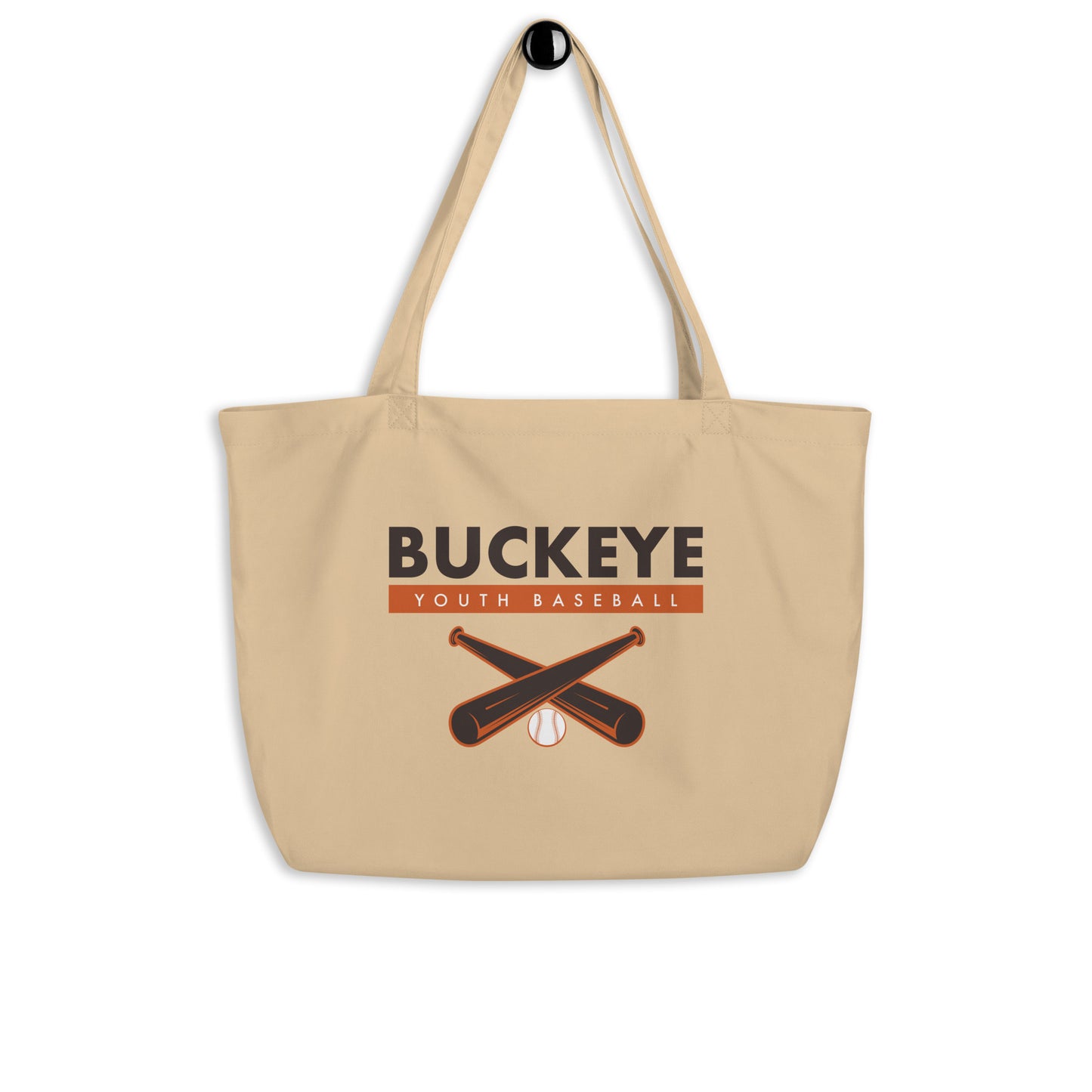 Buckeye Youth Baseball - Large organic tote bag