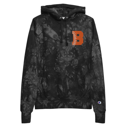 Buckeye Baseball - Embroidered Champion tie-dye hoodie