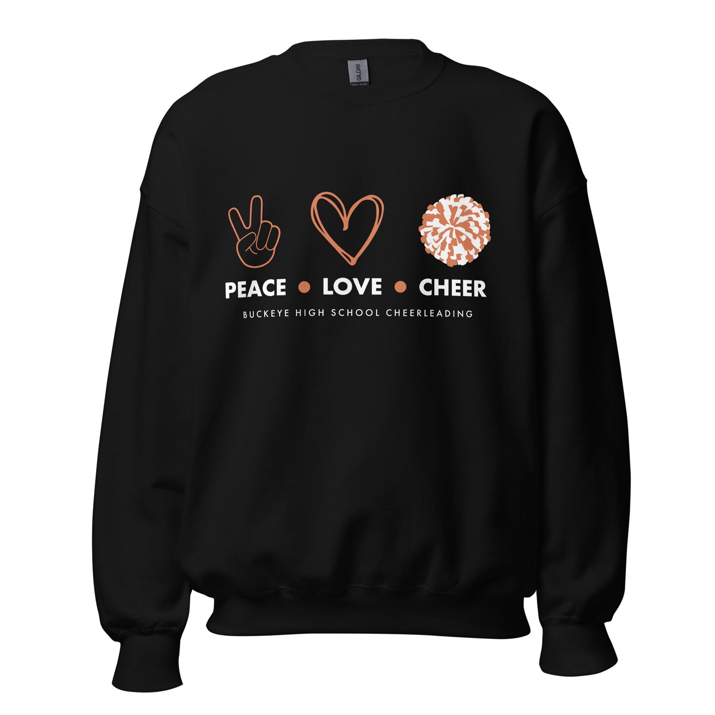 Buckeye Peace Love Cheer - Crewneck