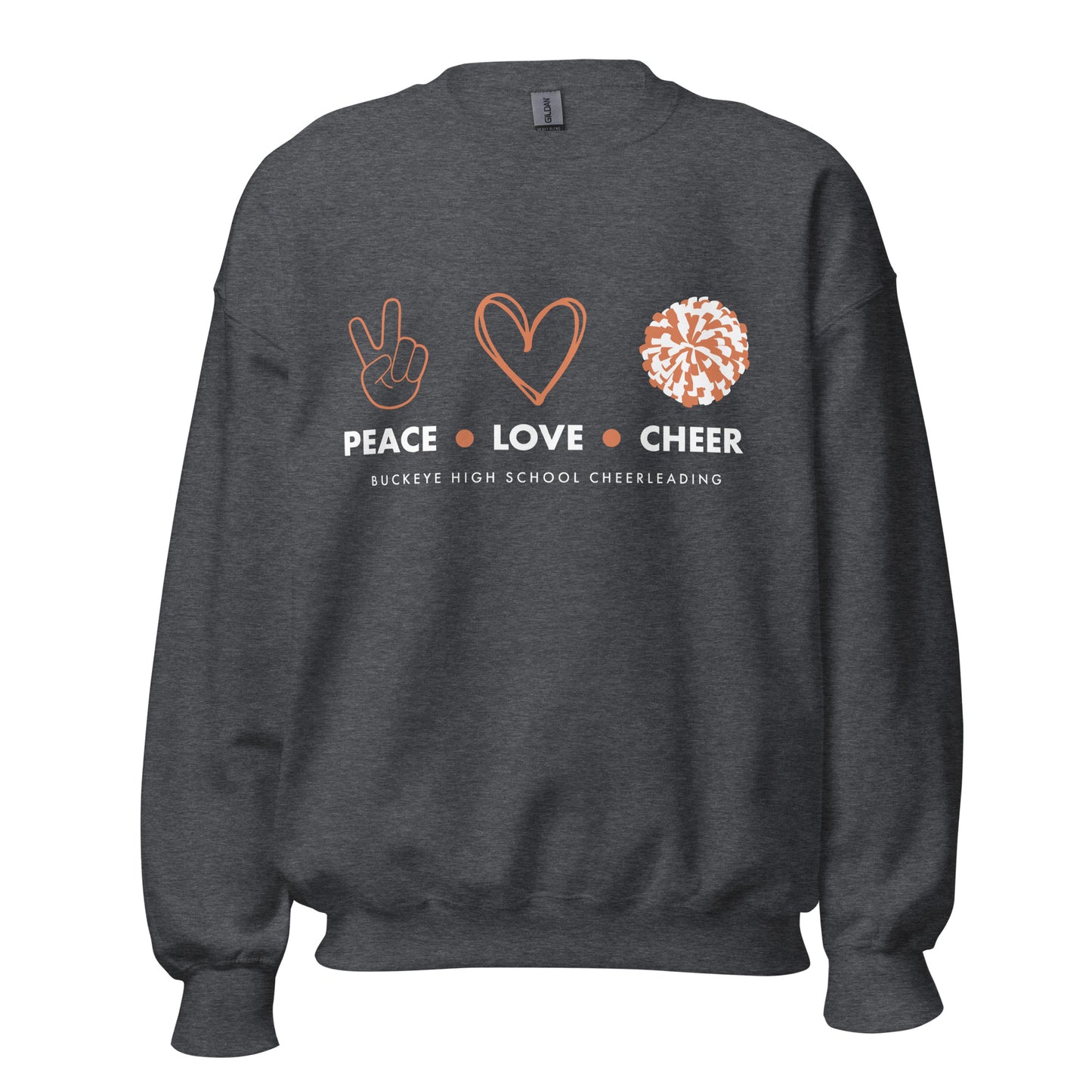 Buckeye Peace Love Cheer - Crewneck