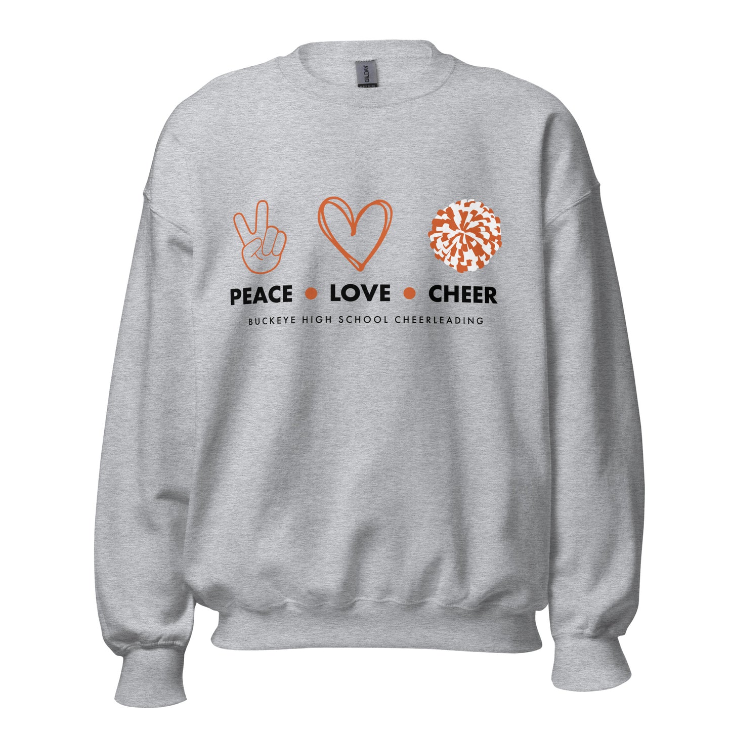 Buckeye Peace Love Cheer - Crewneck