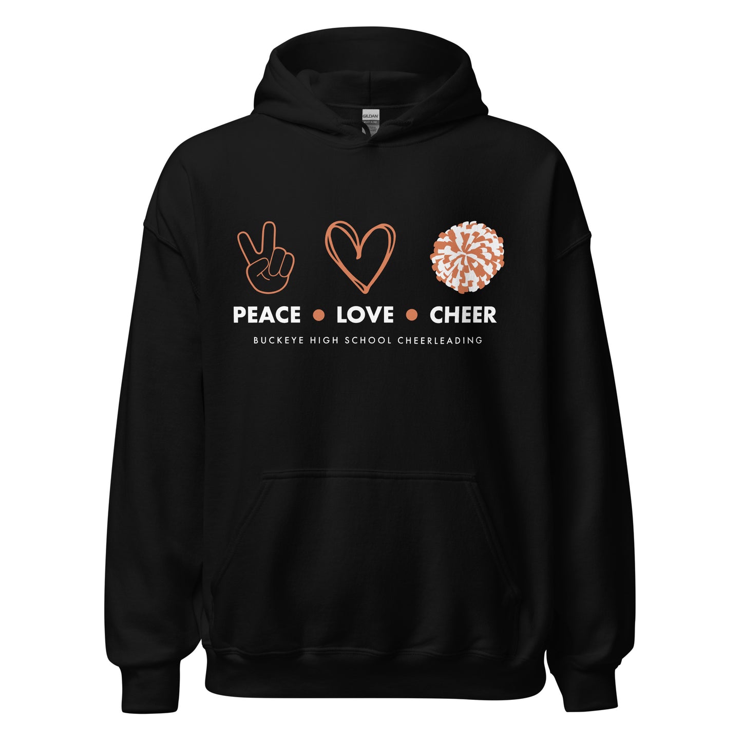 Buckeye Peace Love Cheer  - Hoodie