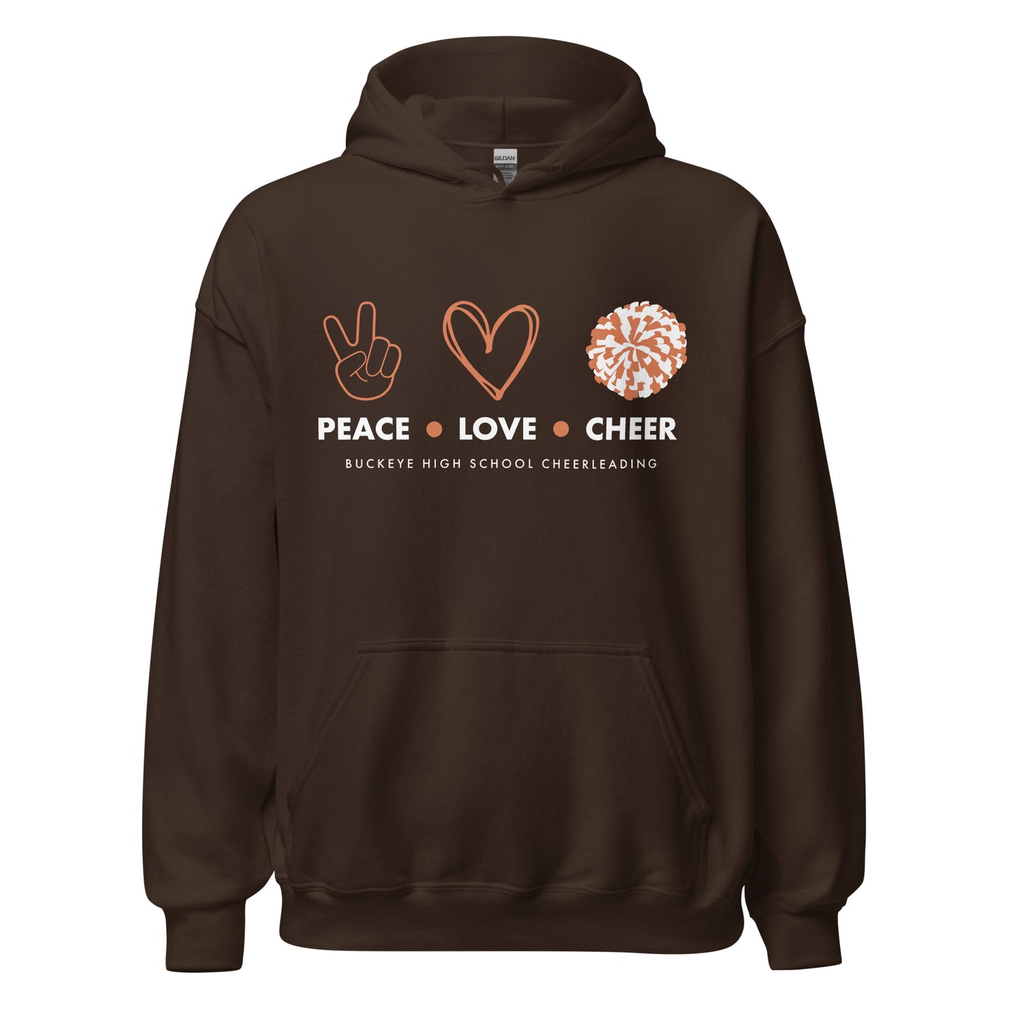 Buckeye Peace Love Cheer  - Hoodie