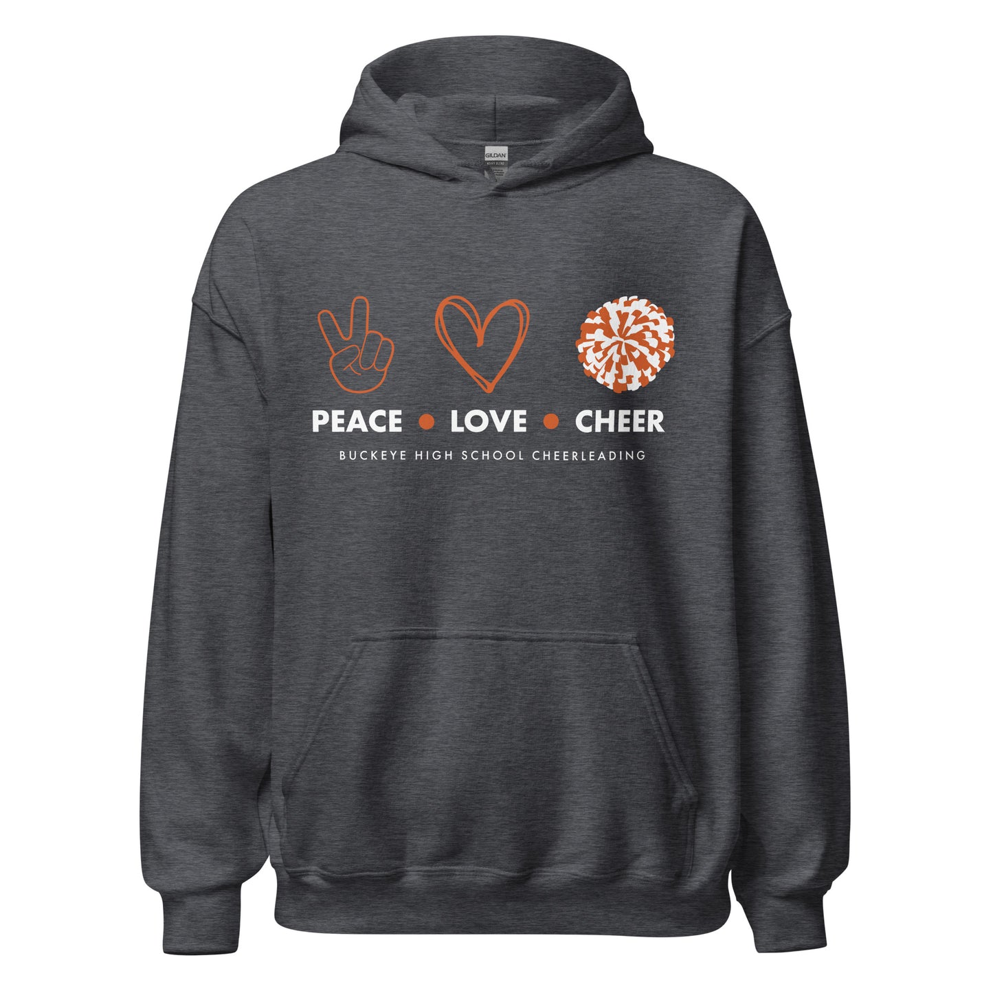 Buckeye Peace Love Cheer  - Hoodie