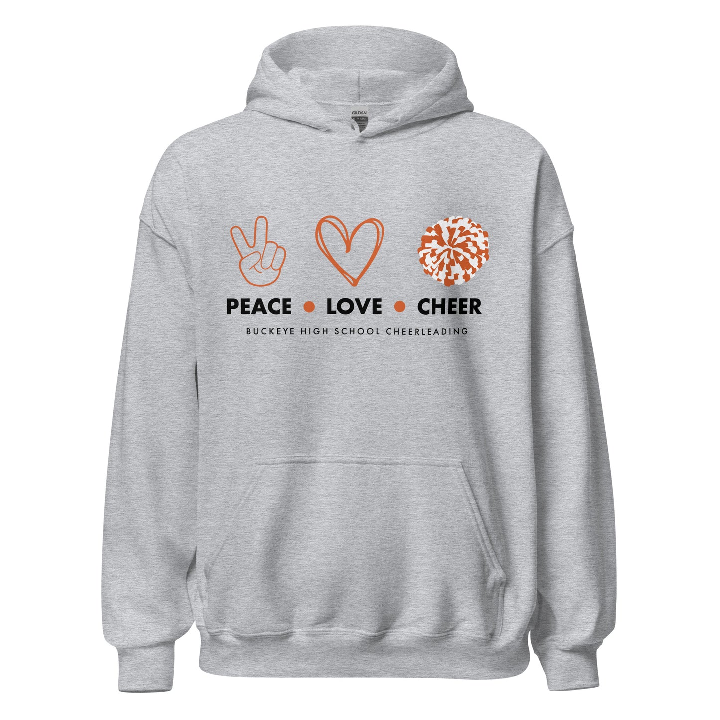 Buckeye Peace Love Cheer  - Hoodie