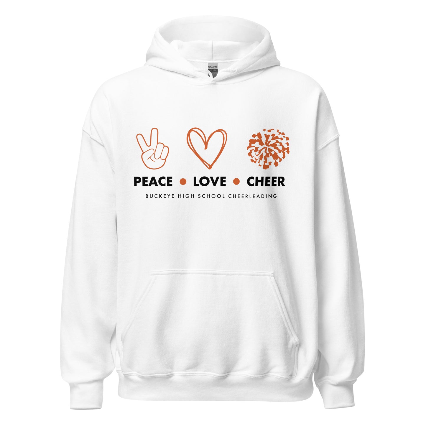 Buckeye Peace Love Cheer  - Hoodie