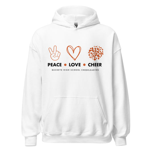 Buckeye Peace Love Cheer  - Hoodie