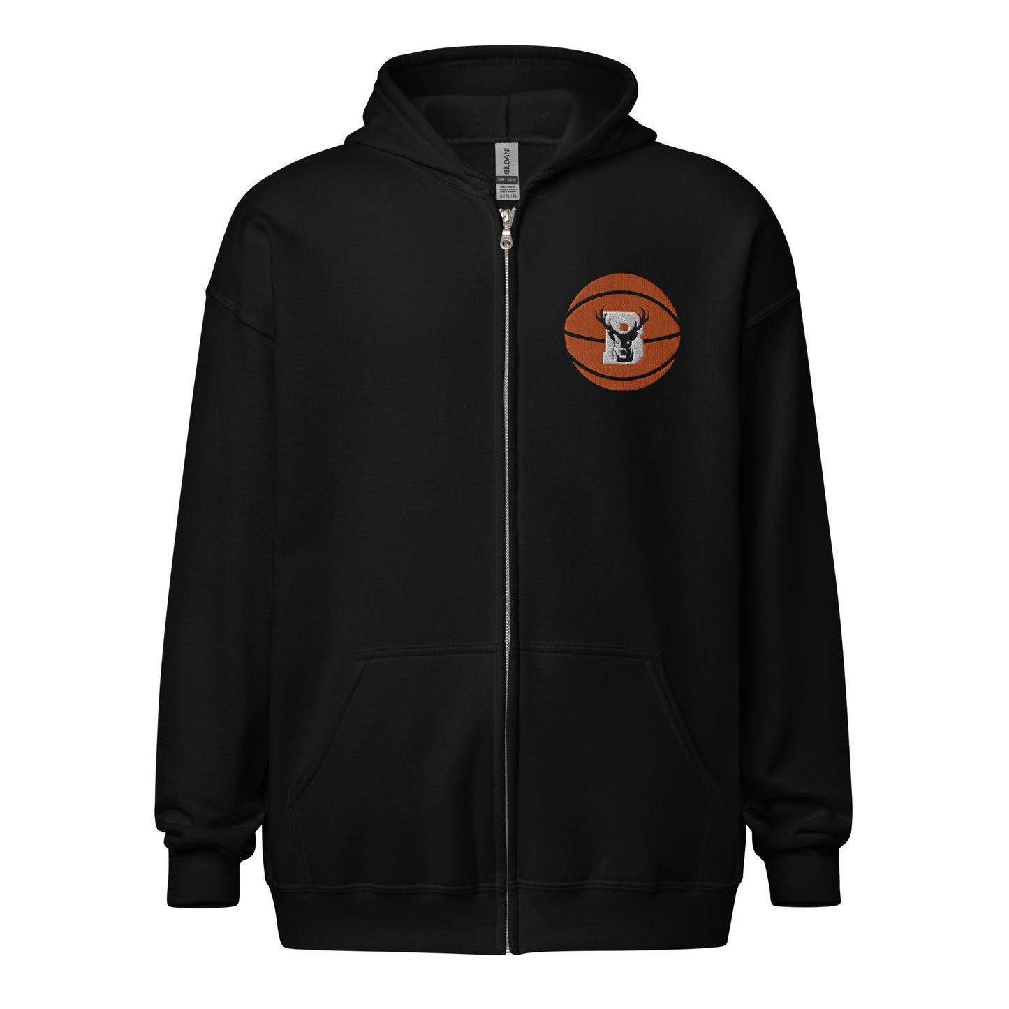 Buckeye Basketball - Embroidered Zip Hoodie