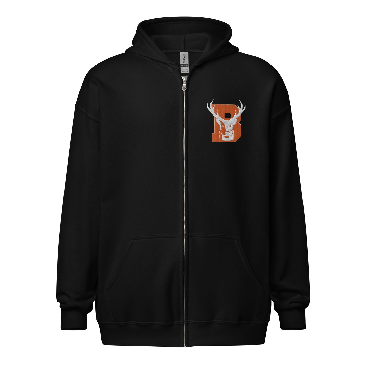 Buckeye Buck B - Embroidered Zip Hoodie