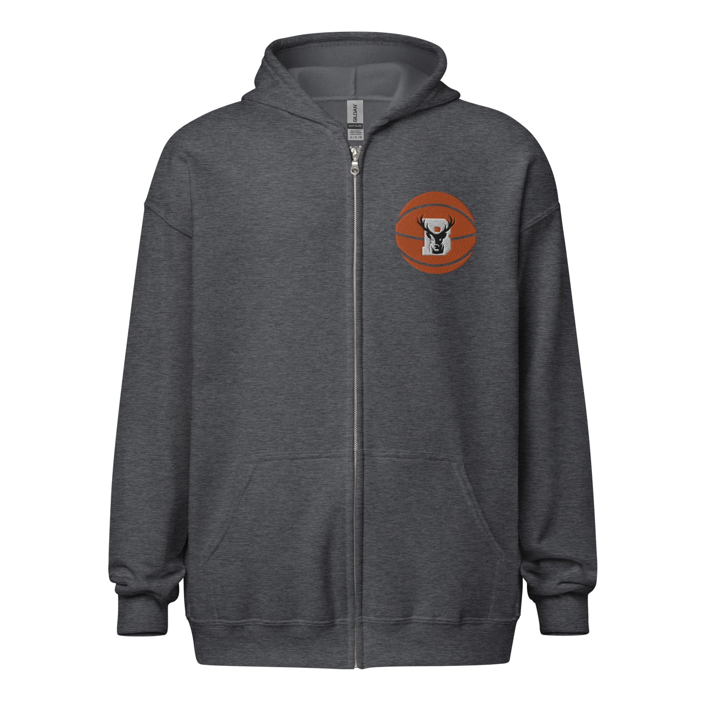 Buckeye Basketball - Embroidered Zip Hoodie