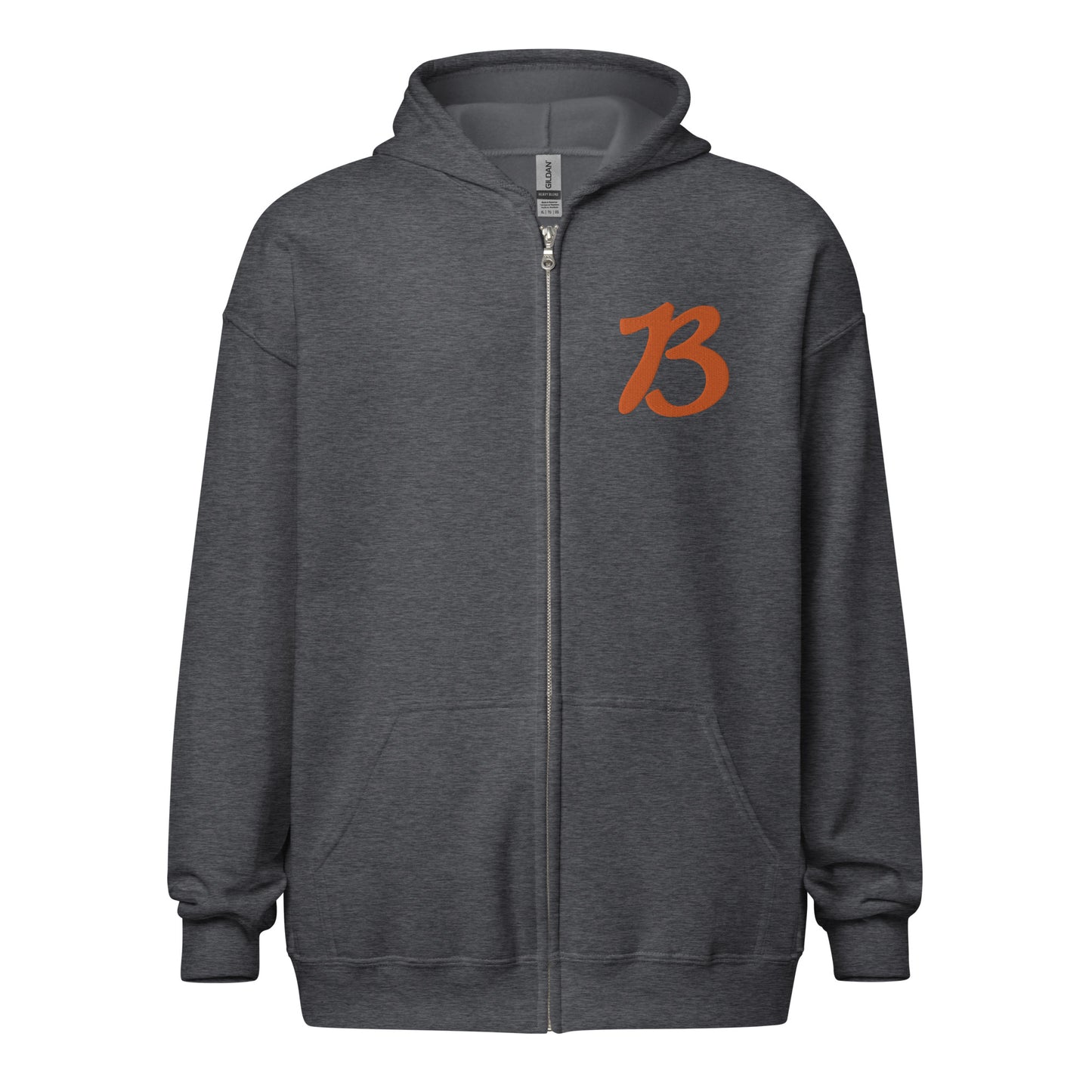 Buckeye B - Embroidered Zip Hoodie