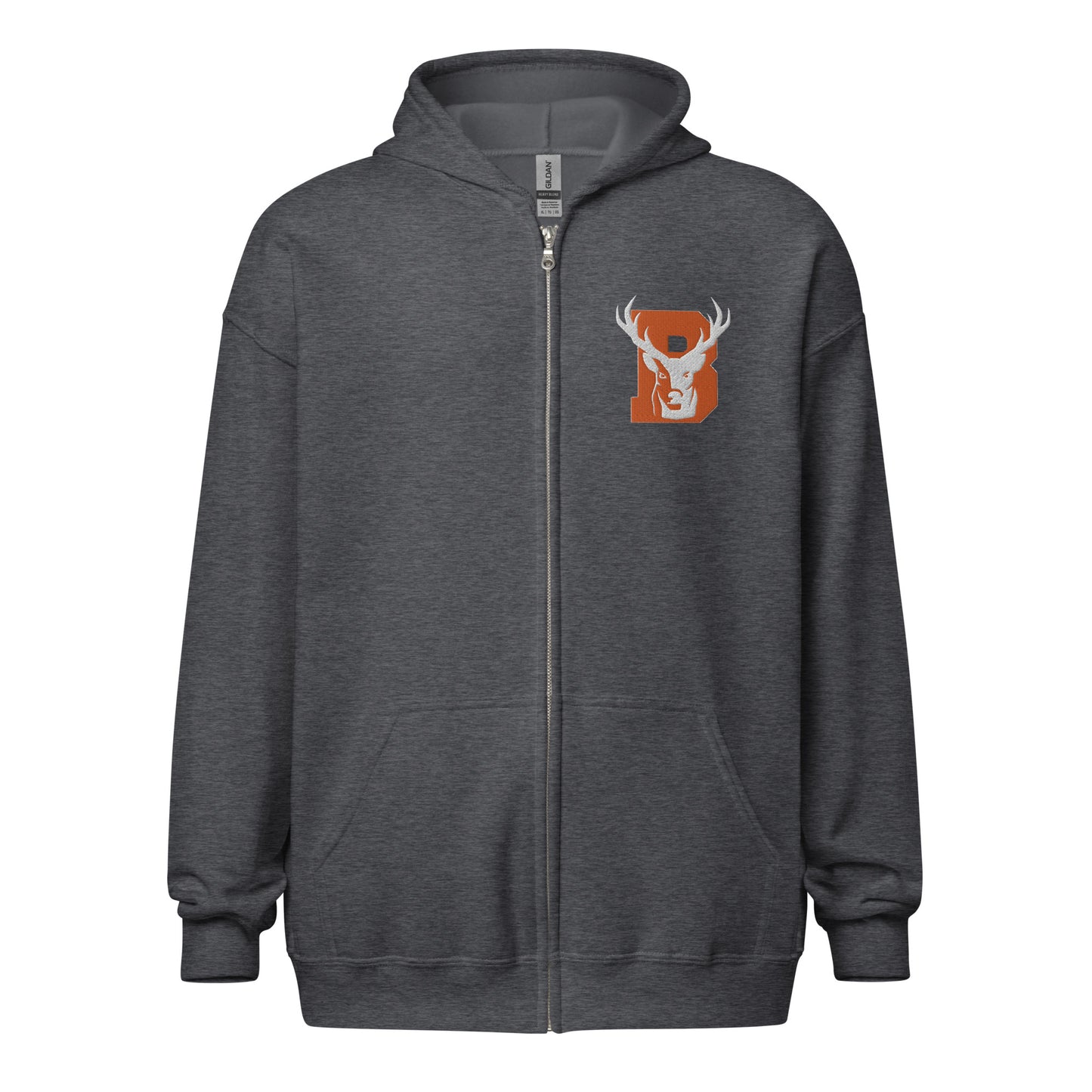 Buckeye Buck B - Embroidered Zip Hoodie