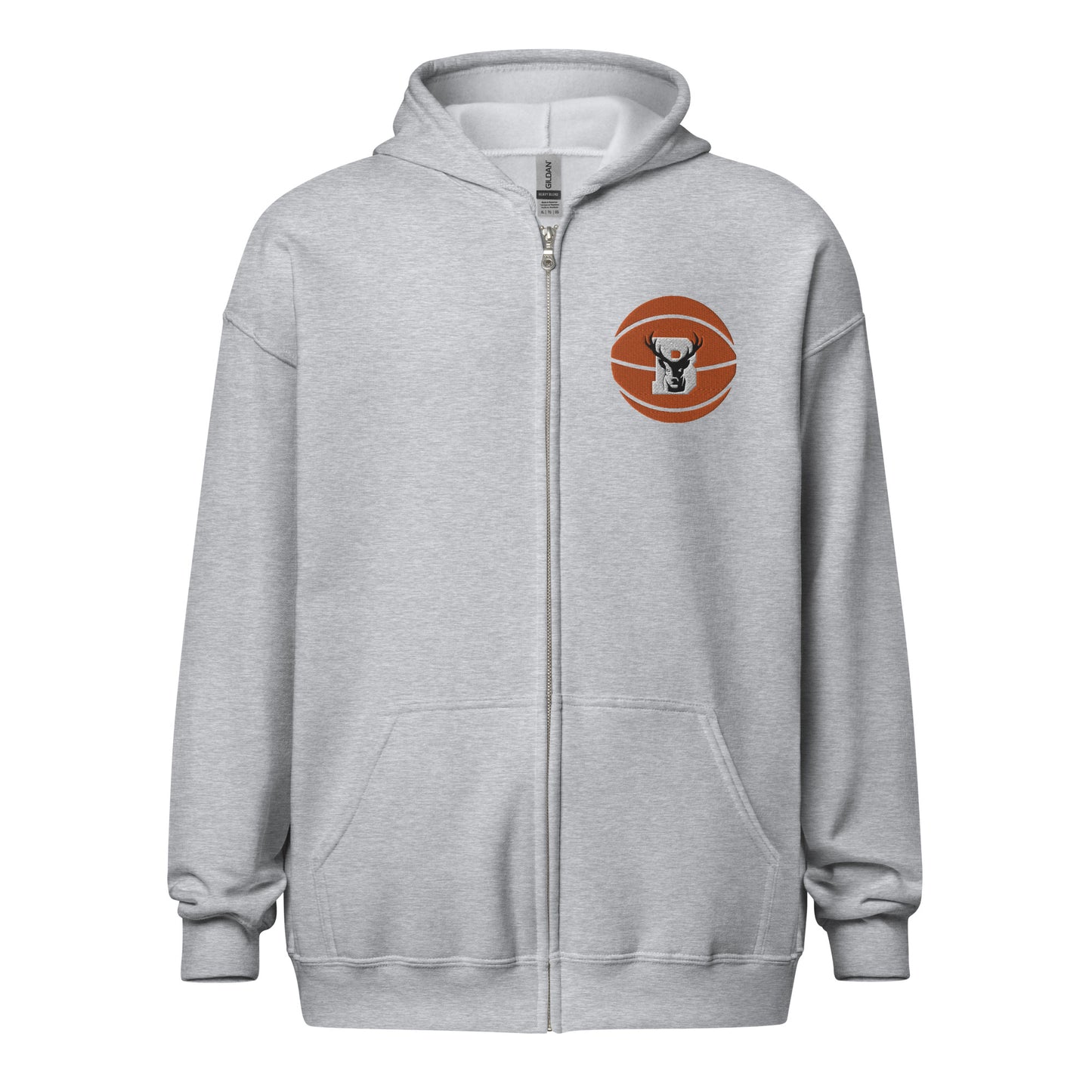 Buckeye Basketball - Embroidered Zip Hoodie