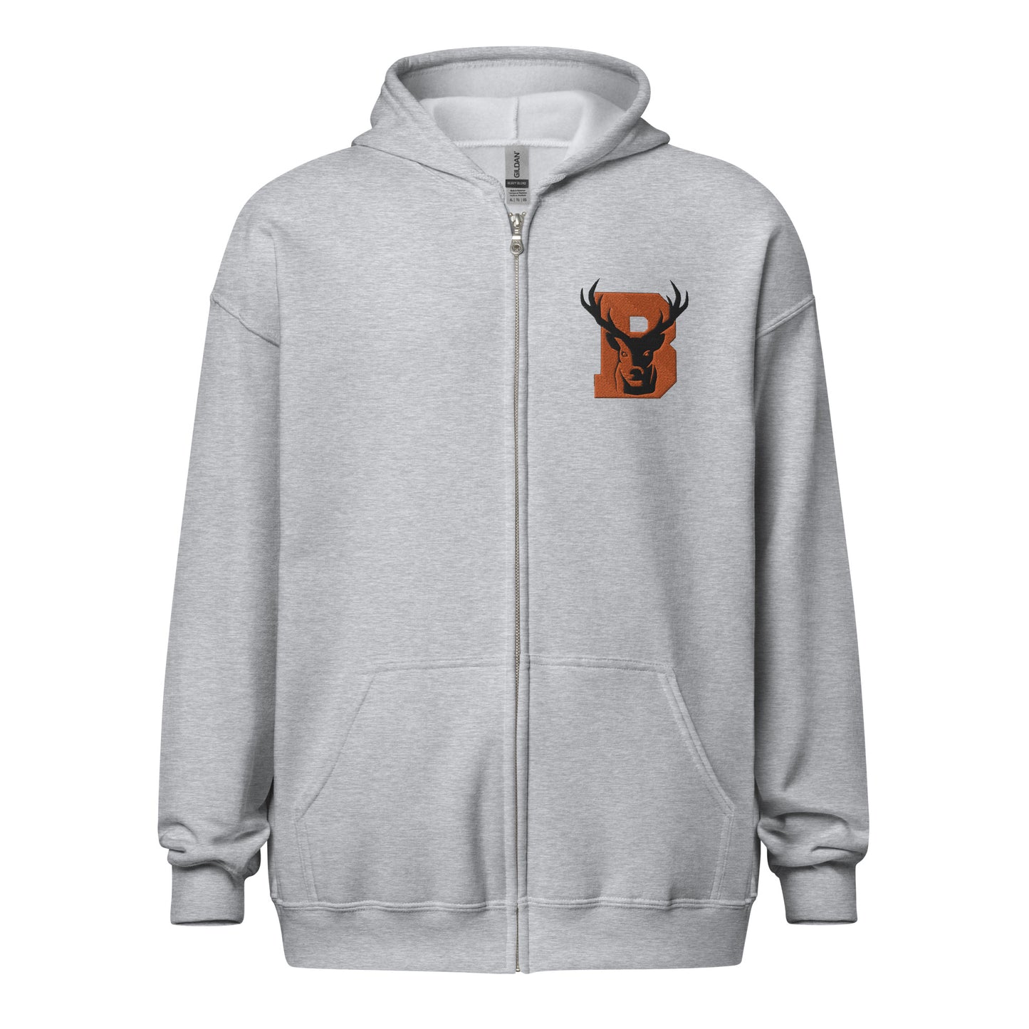 Buckeye Buck B - Embroidered Zip Hoodie