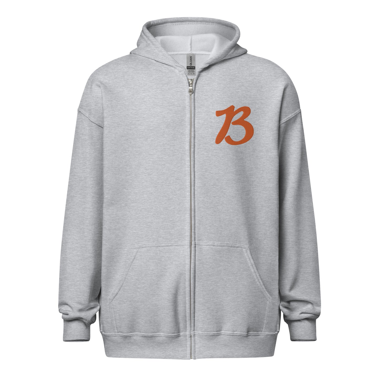 Buckeye B - Embroidered Zip Hoodie