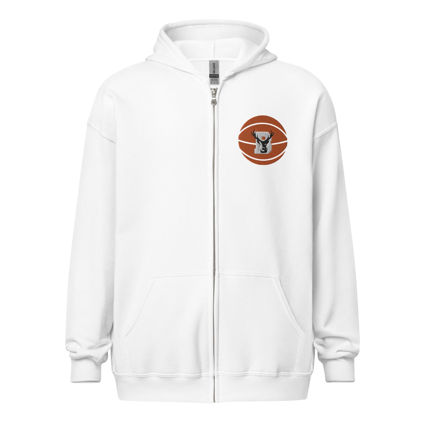 Buckeye Basketball - Embroidered Zip Hoodie