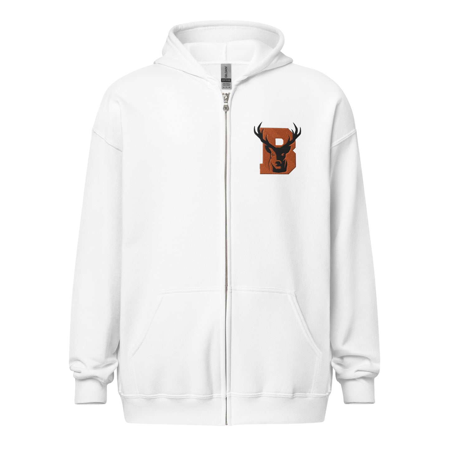 Buckeye Buck B - Embroidered Zip Hoodie