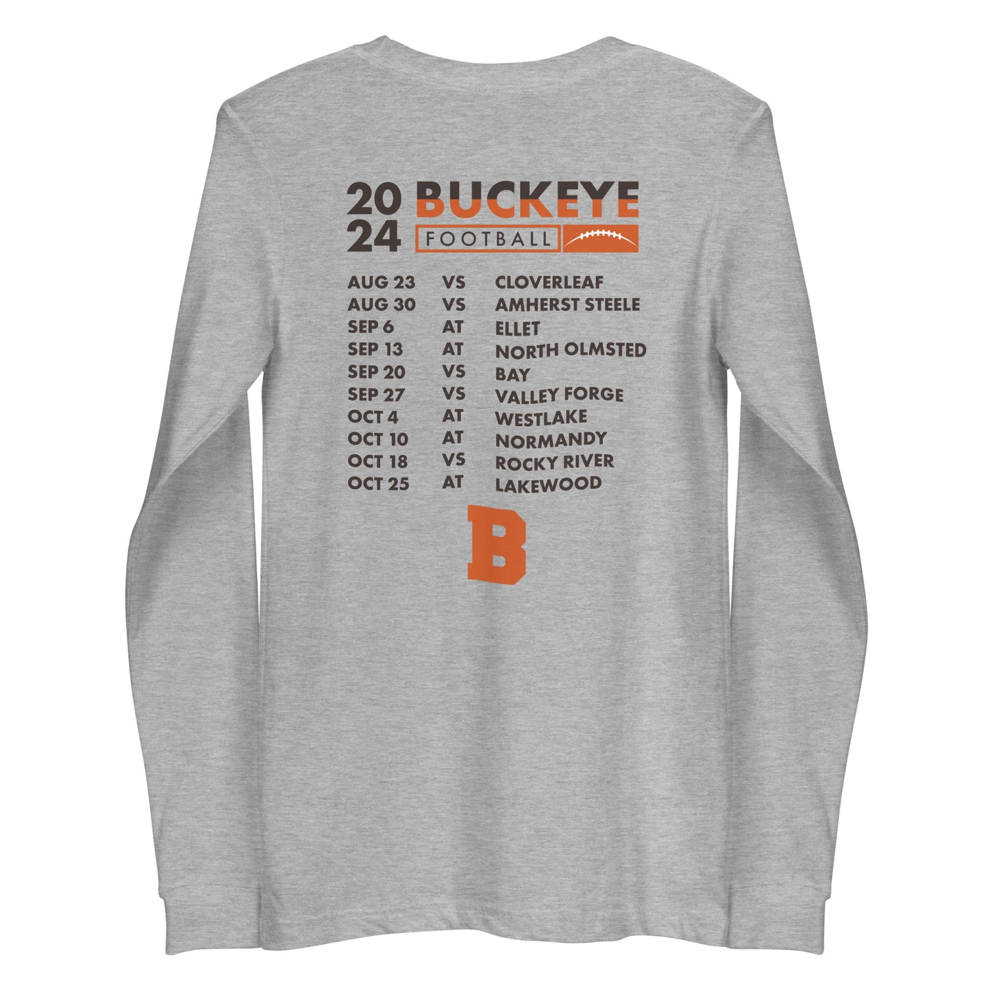 Buckeye 2024 Football - Scheduled Long Sleeve Tee