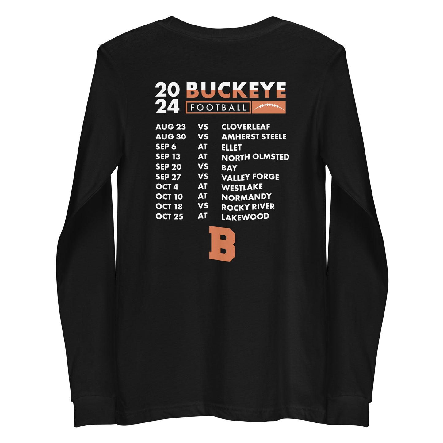 Buckeye 2024 Football - Scheduled Long Sleeve Tee