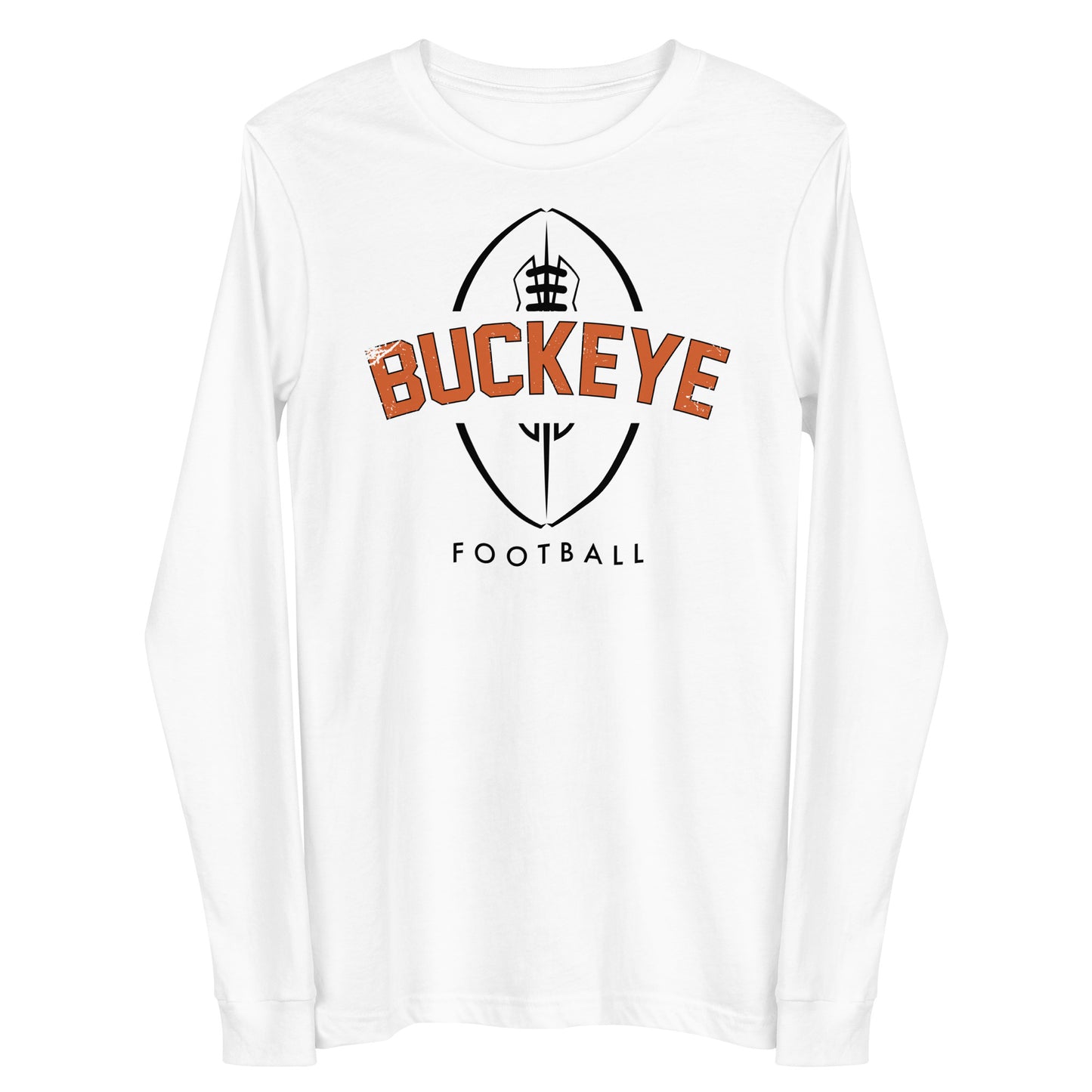 Buckeye Football Distressed - Long Sleeve Tee