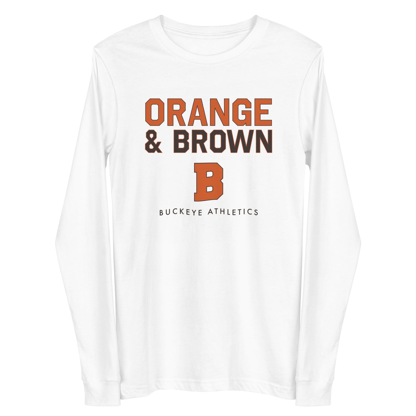 Orange & Brown - Long Sleeve Tee