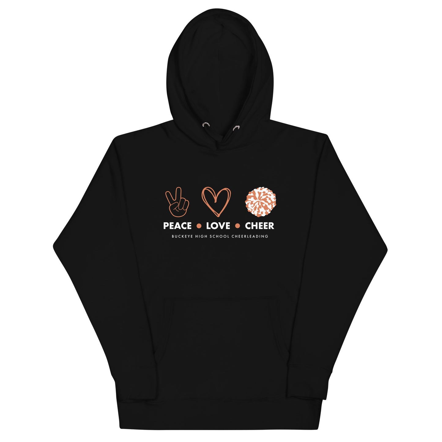 Buckeye Peace Love Cheer - Hoodie