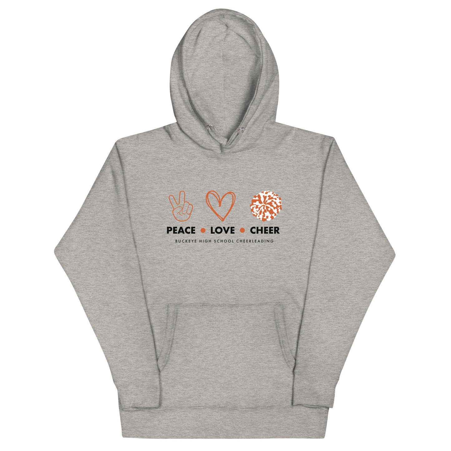 Buckeye Peace Love Cheer - Hoodie