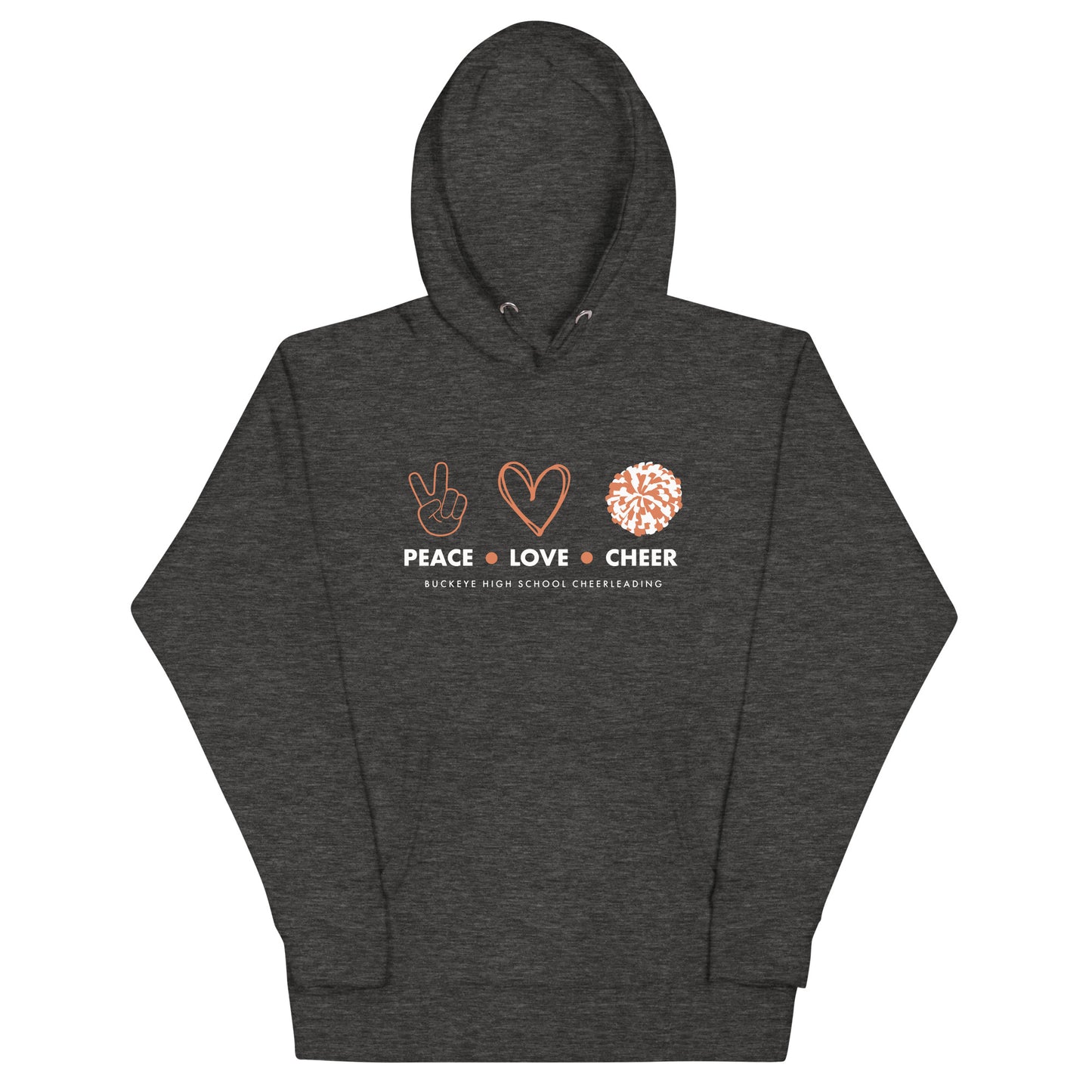 Buckeye Peace Love Cheer - Hoodie