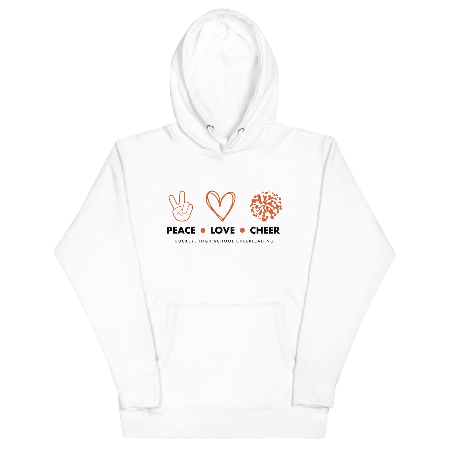 Buckeye Peace Love Cheer - Hoodie