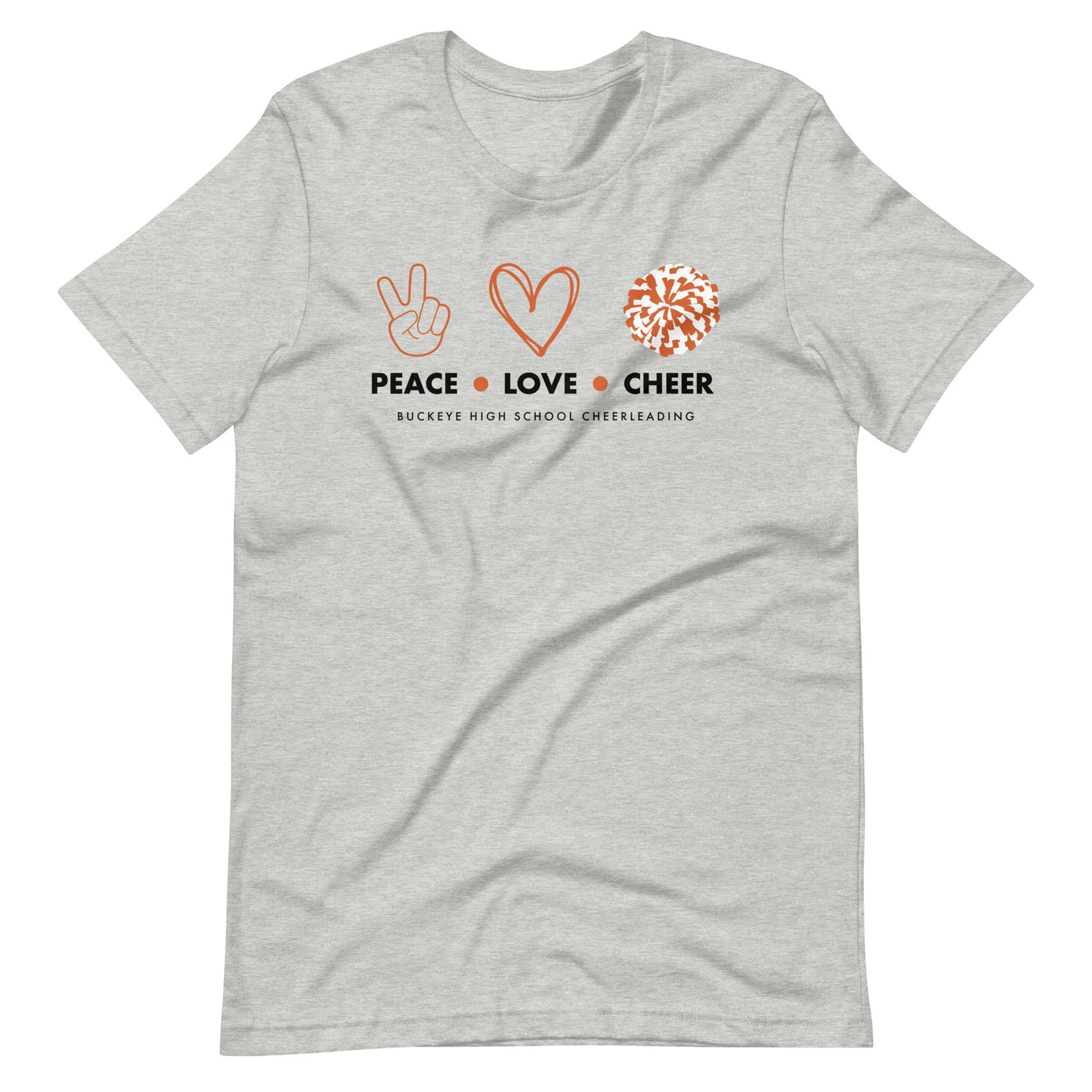 Buckeye Peace Love Cheer - Tee