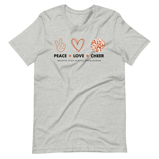 Buckeye Peace Love Cheer - Tee