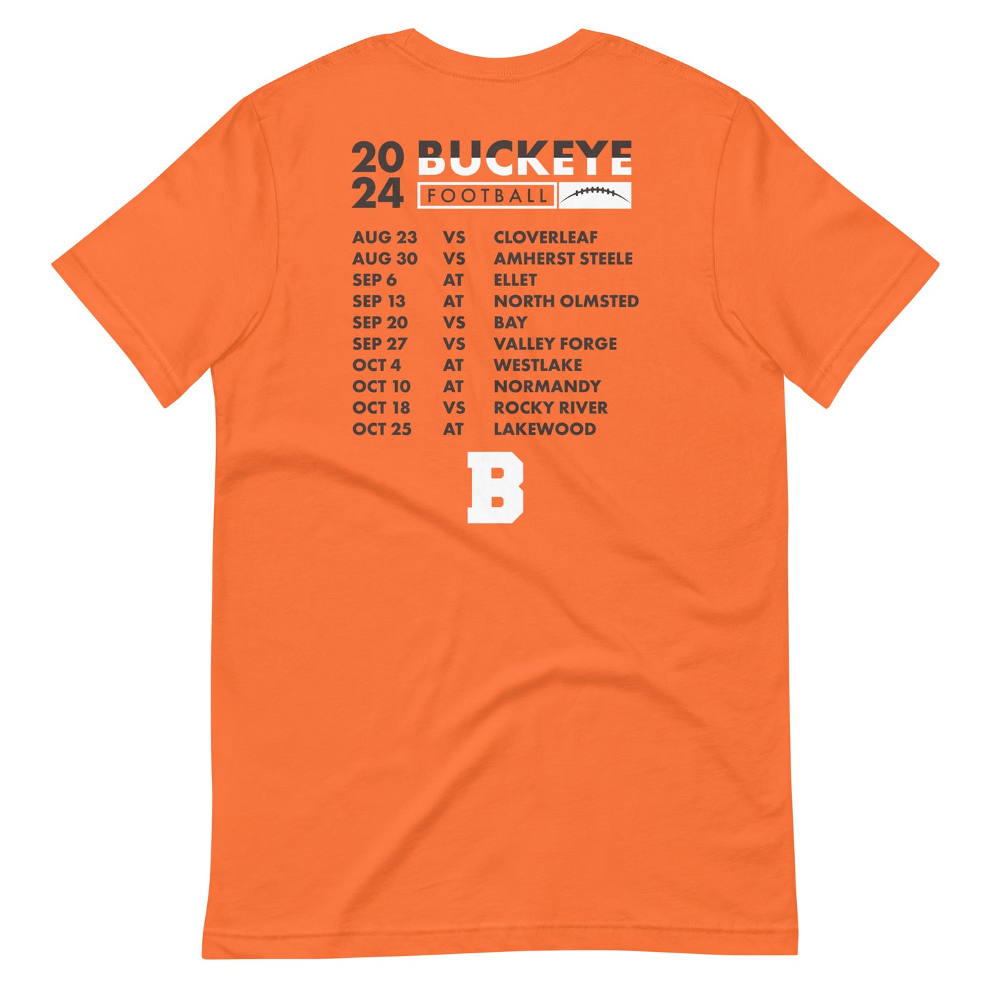 Buckeye 2024 Football - Schedule Tee