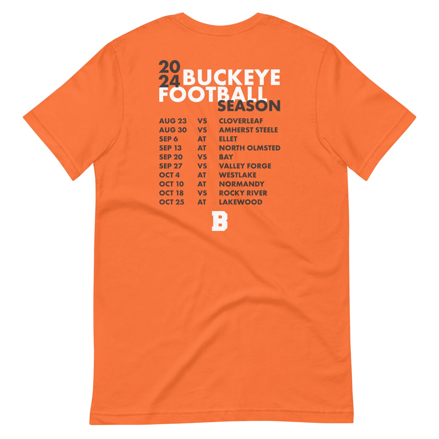 Buckeye 2024 Football - Schedule Tee