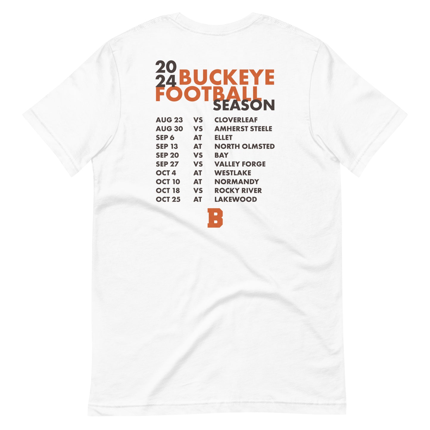 Buckeye 2024 Football - Schedule Tee