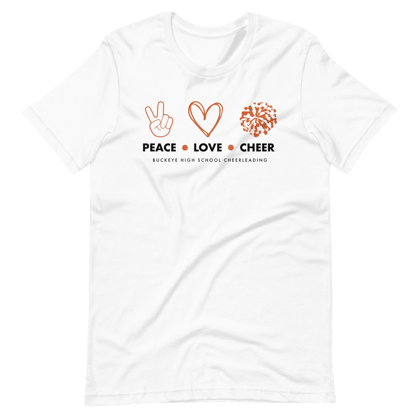 Buckeye Peace Love Cheer - Tee