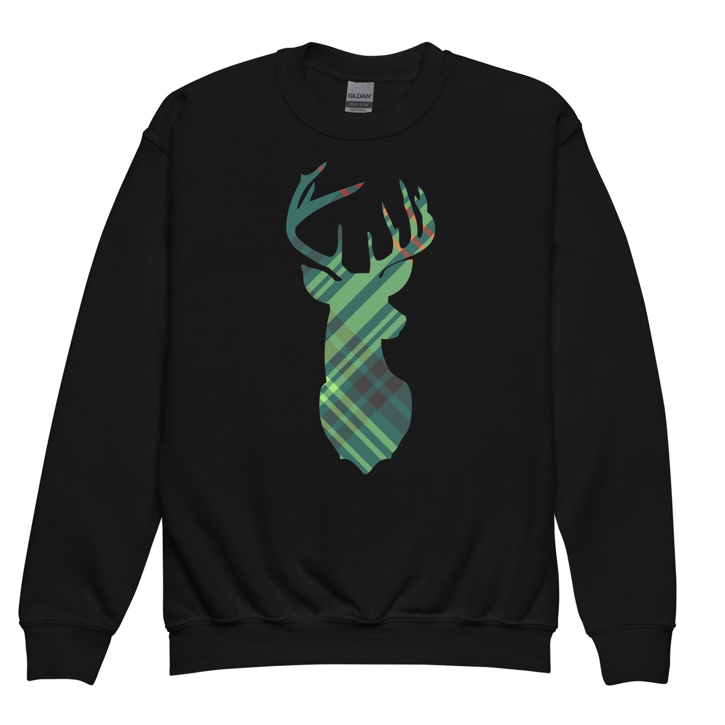 Holiday Green Buck - Youth crewneck