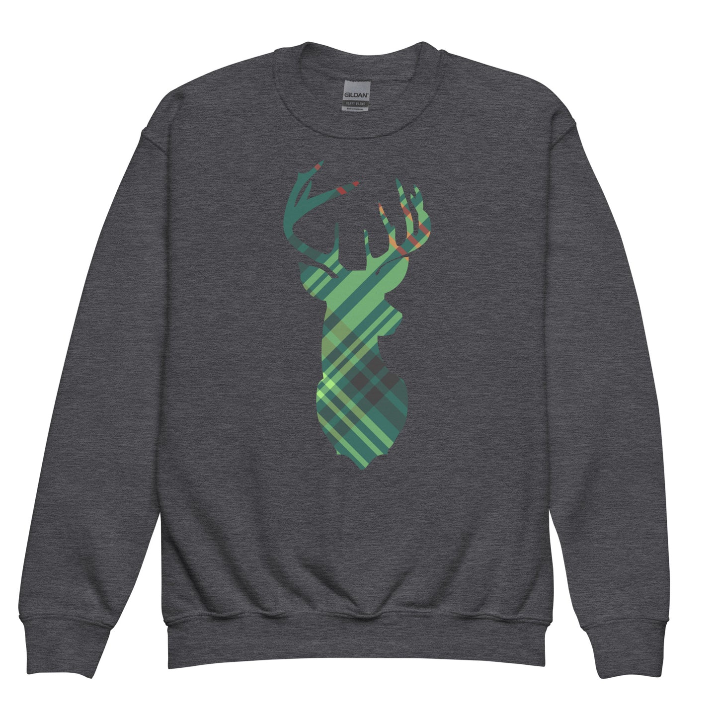 Holiday Green Buck - Youth crewneck