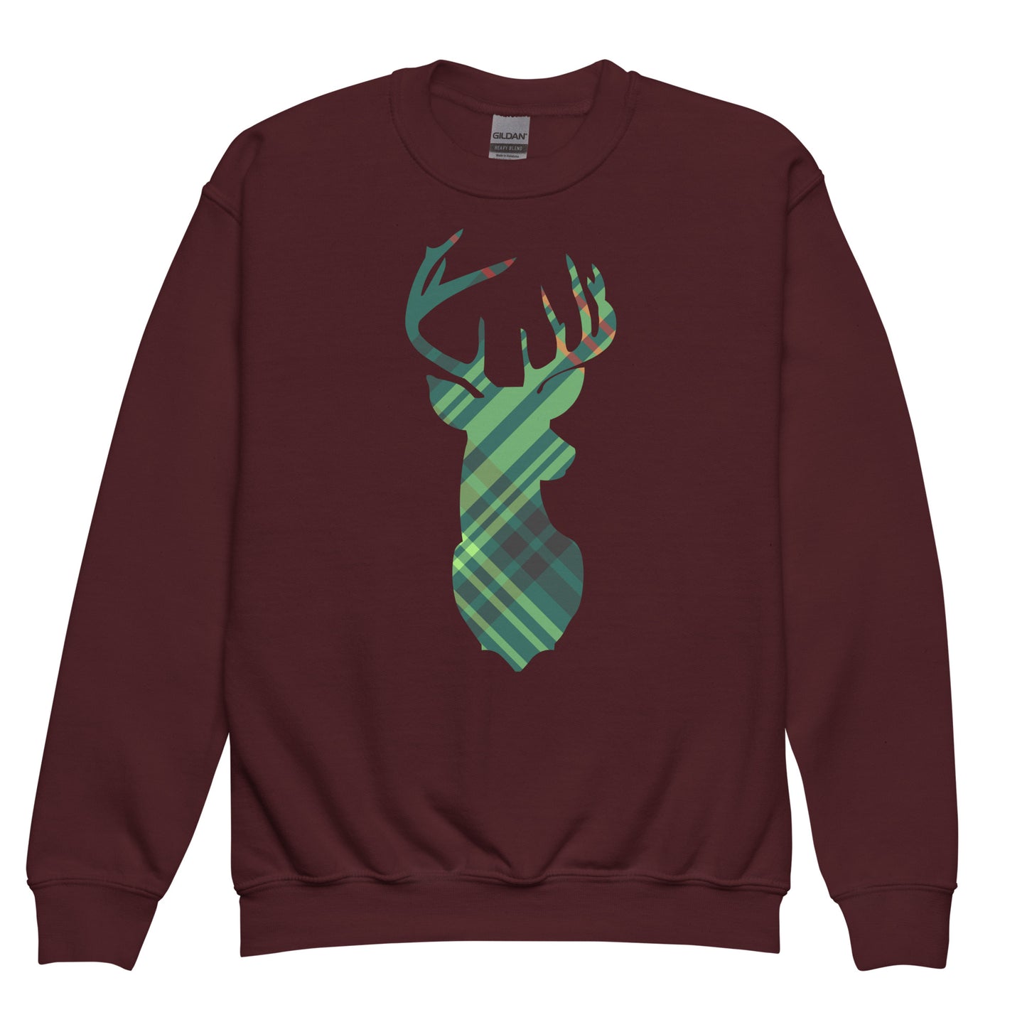 Holiday Green Buck - Youth crewneck
