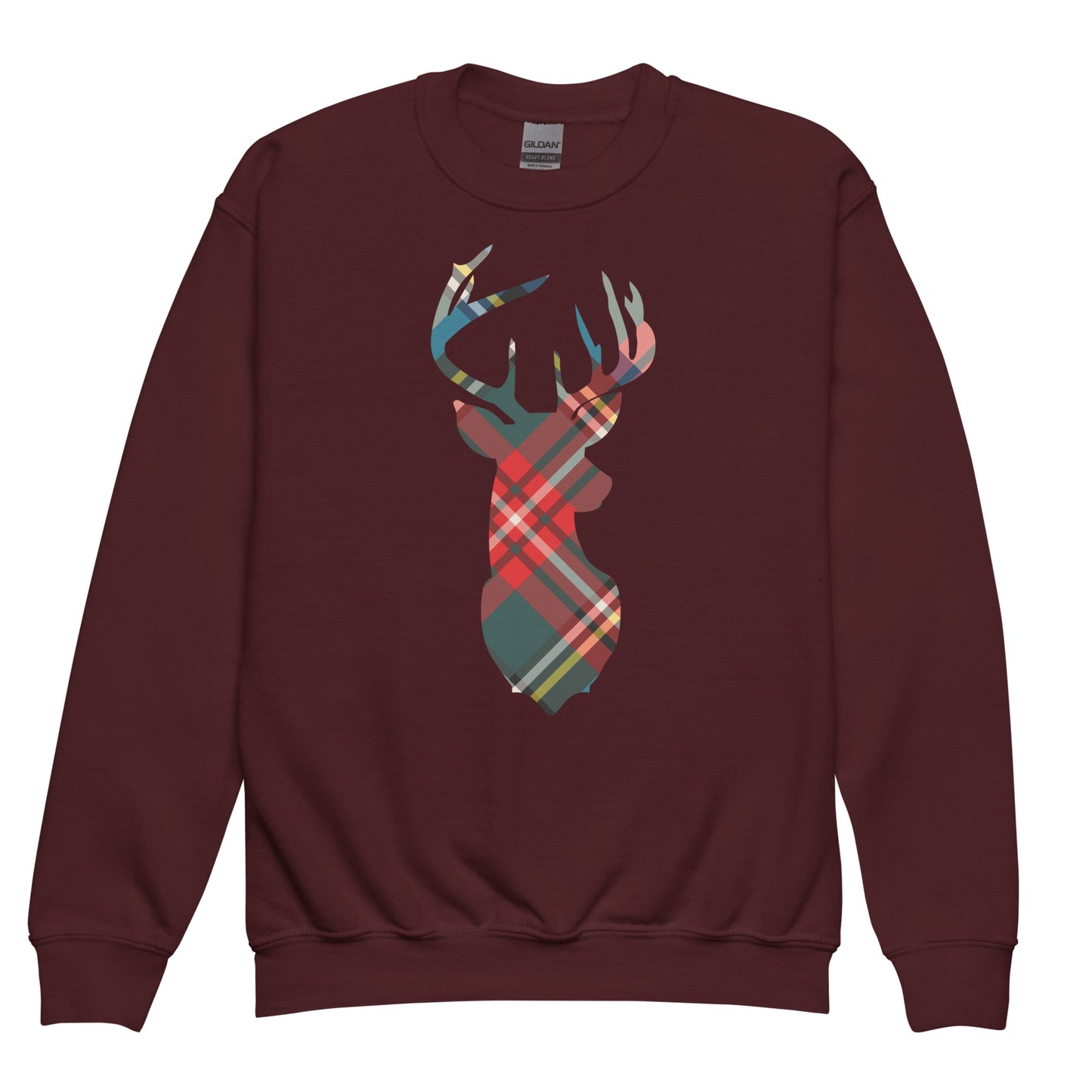 Holiday Red Buck - Youth crewneck