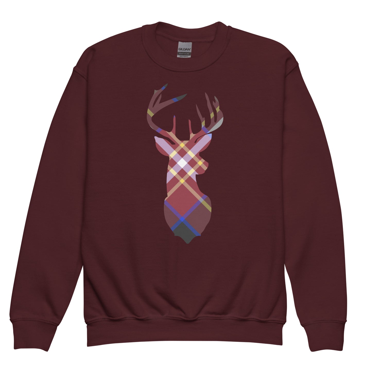 Holiday Cranberry Buck - Youth crewneck