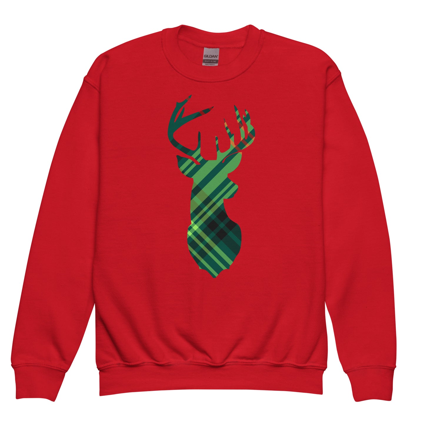 Holiday Green Buck - Youth crewneck