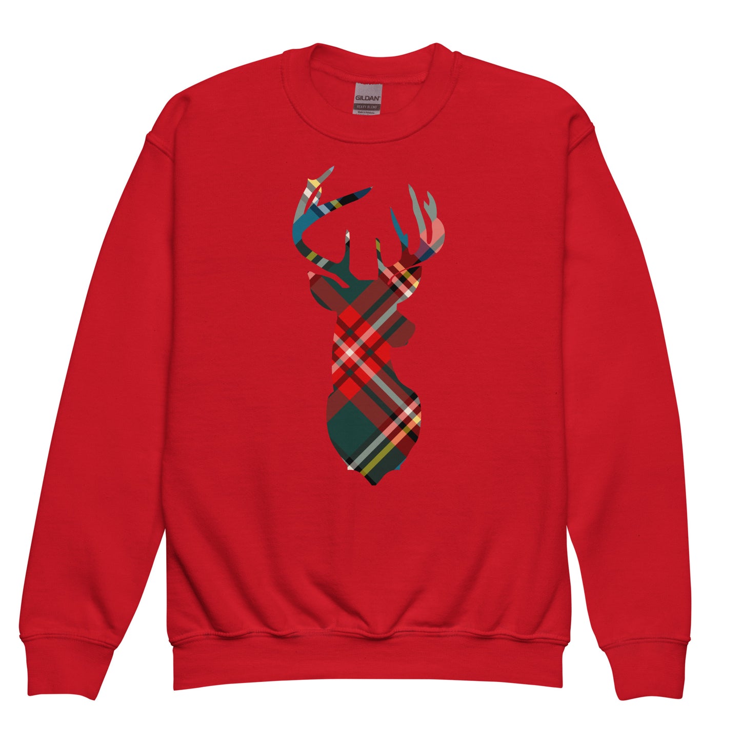 Holiday Red Buck - Youth crewneck