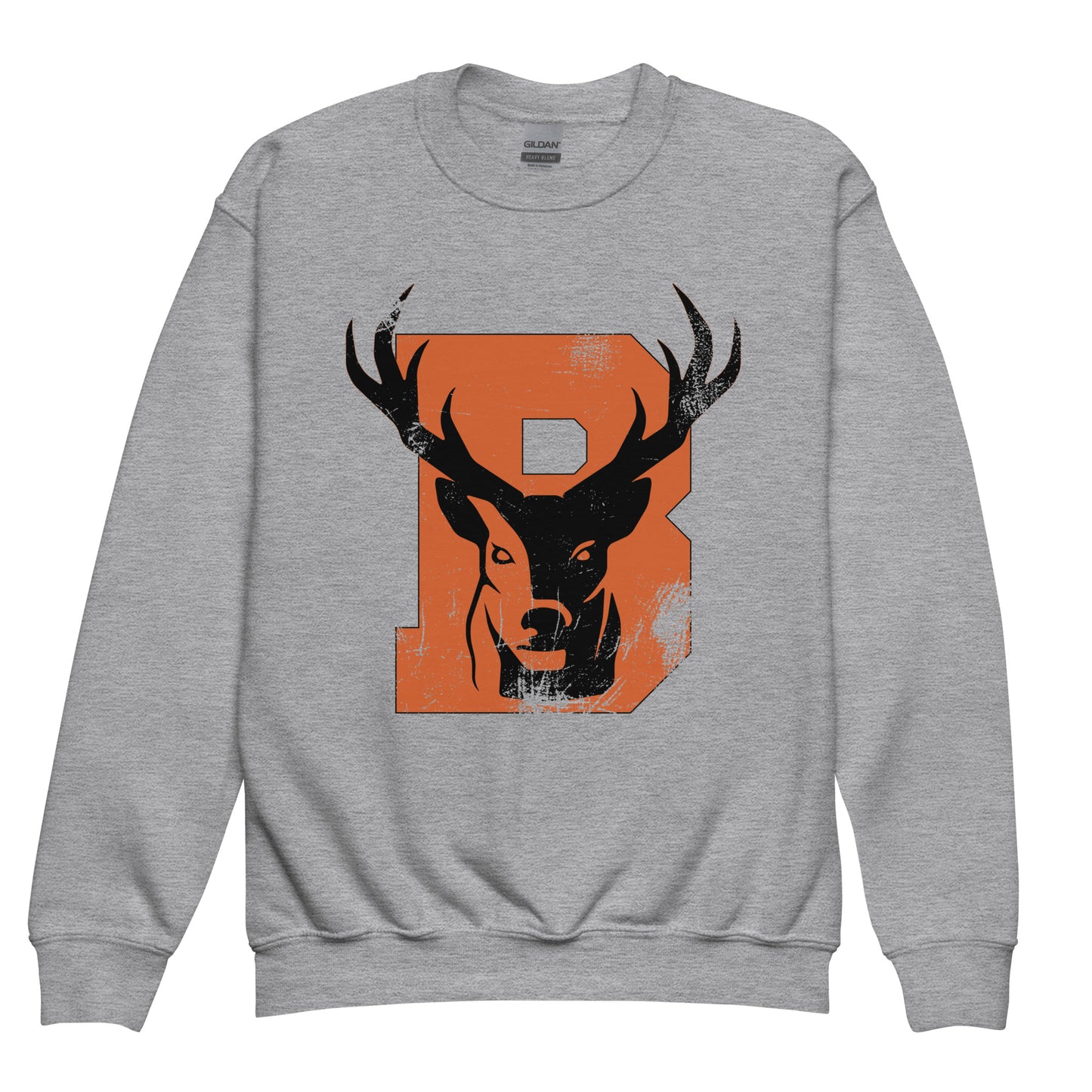 Buckeye Distress B - Youth crewneck