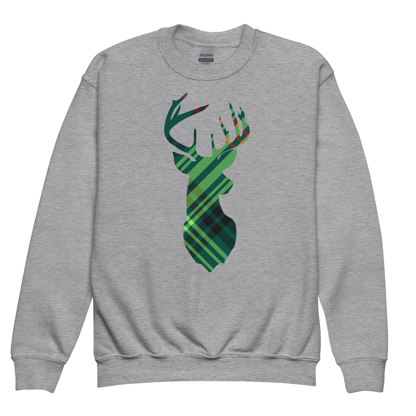 Holiday Green Buck - Youth crewneck
