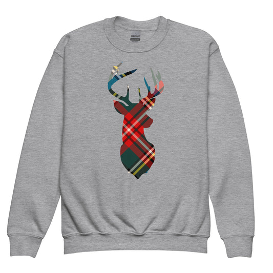 Holiday Red Buck - Youth crewneck